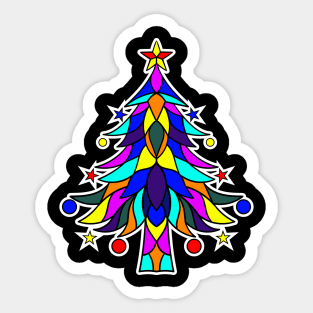 Christmas tree in geometric style Sticker